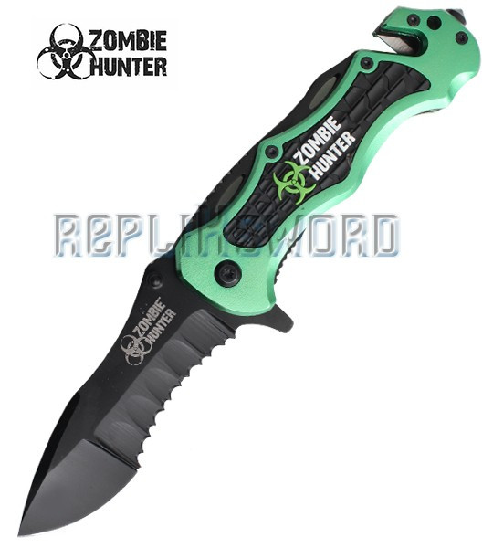 Couteau Zombie Hunter Master Cutlery Green Couteau Zombie Hunter Master Cutlery Green