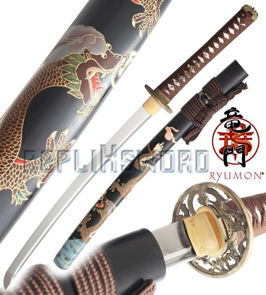 Wakizashi Dragon Ryumon Carbone 1065 Wakizashi Dragon Ryumon Carbone 1065