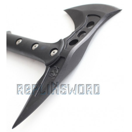 Tomahawk Tactique Ancientsmithy – Acier Carbone, Manche Composite, Lame 6cm