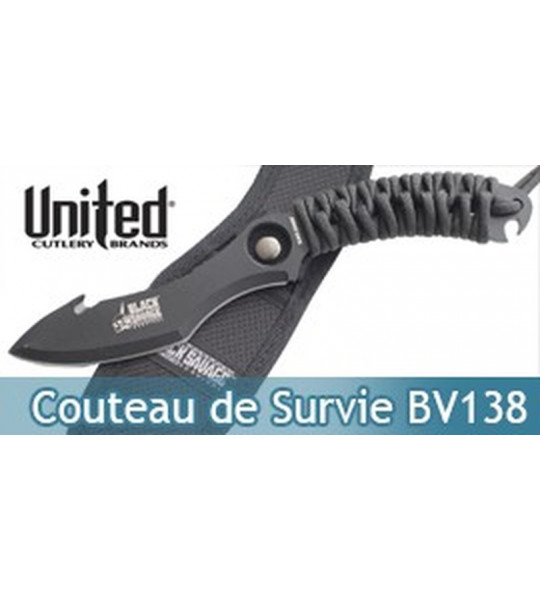 Couteau de Survie BV138 Black Savage