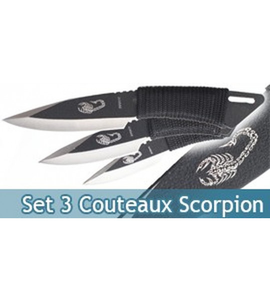 Set 3 Couteaux de Lancer Scorpion