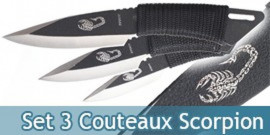 Set 3 Couteaux de Lancer Scorpion
