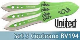 Set 3 Couteaux de Lancer BV194 Green Dragon