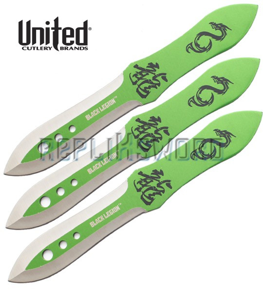 Set 3 Couteaux de Lancer BV194 Green Dragon Set 3 Couteaux de Lancer BV194 Green Dragon