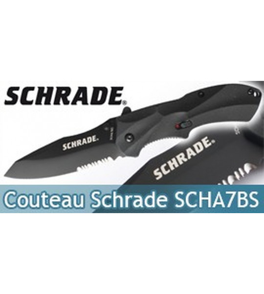 Couteau de Poche Schrade SCHA7BS Black Edition