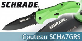 Couteau de Poche Schrade SCHA7GRS Green Edition