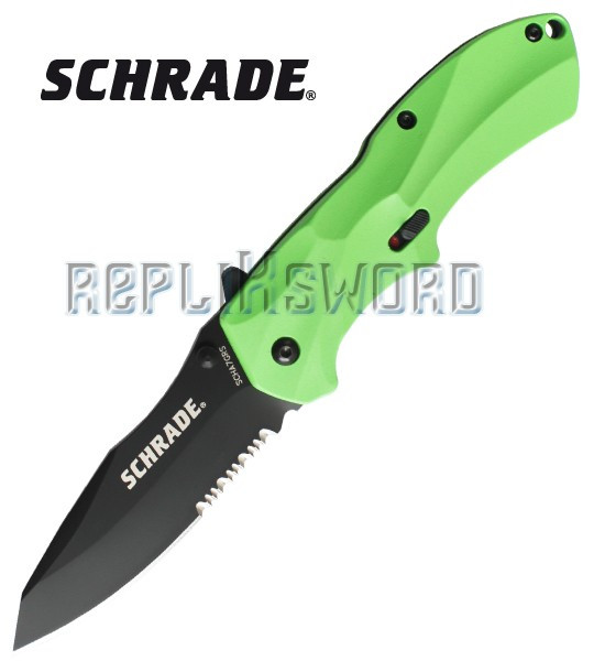 Couteau de Poche Schrade SCHA7GRS Green Edition