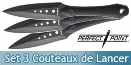 Set 3 Couteaux Black Perfect Point