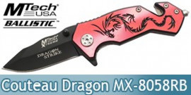 Couteau Dragon Rouge Xtreme Ballistic MX-8058RB