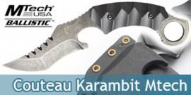 Couteau Karambit Gris Xtreme Ballistic MX-8072B