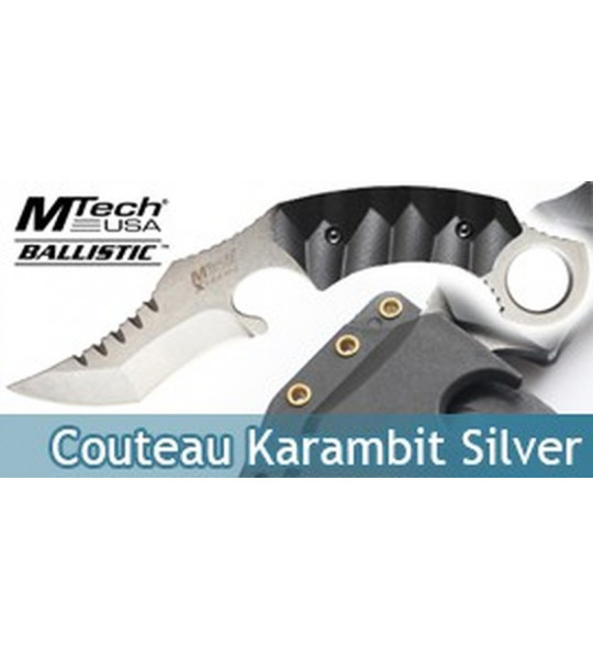 Couteau Karambit Silver Xtreme Ballistic MX-8072S