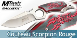 Couteau Scorpion Rouge Xtreme Ballistic MX-8078SBR