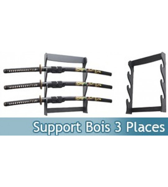 Support bois Katana 3 places Présentoir