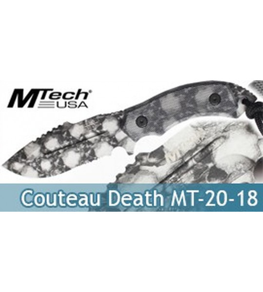 Couteau Lame Fixe Mtech MT-20-18DSC