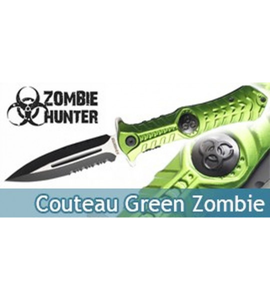 Couteau Zombie Vert ZB-003GN