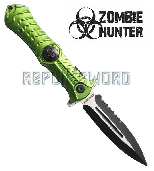 Couteau Zombie Vert ZB-003GN Couteau Zombie Vert ZB-003GN
