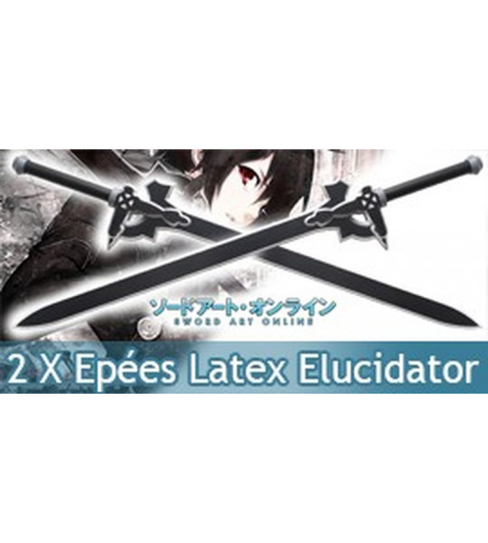 2X Sword Art Online Epée Kirito Elucidator Latex Mousse