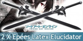 2X Sword Art Online Epée Kirito Elucidator Latex Mousse