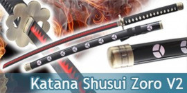 Katana Zoro Shusui Noir V2 Epee Sabre Maudit