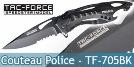 Couteau Police Tac Force TF-705BK Master Cutlery
