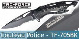 Couteau Pliant Police Tac Force TF-705BK Master Cutlery