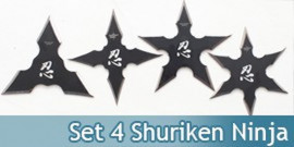 Set 4 Shuriken Ninja FM-431-4 Etoile Shinobi