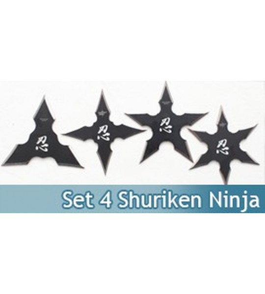 Set 4 Shuriken Ninja FM-431-4 Etoile Shinobi