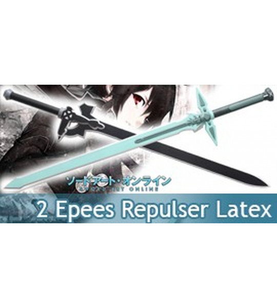 Sword Art Online Epée Kirito Repulser et Elucidator Latex Mousse