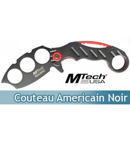 Couteau Poing Americain Gris MT-A863SW