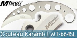 Couteau Karambit Silver MT-664SL Master Cutlery