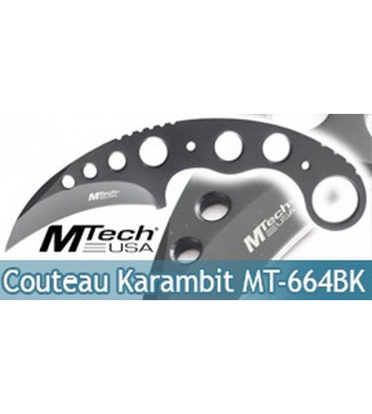 Couteau Karambit MTECH Black MT-664BK