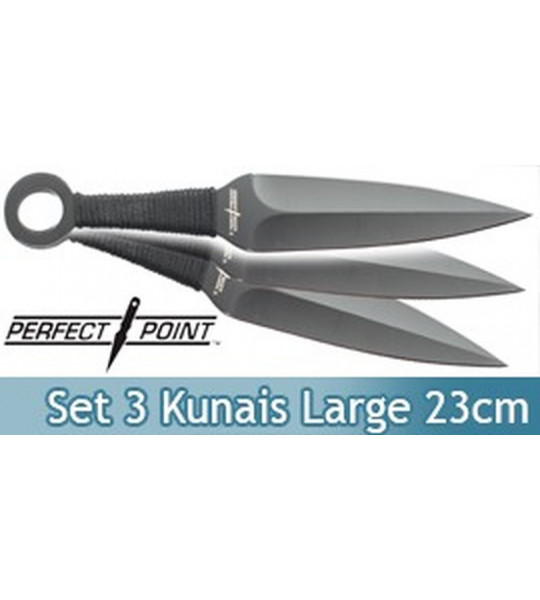 Set 3 Kunais Expendables Perfect Point PP-869-3 Couteaux