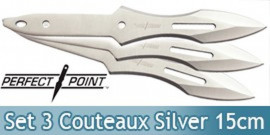 Set 3 Couteaux Silver Perfect Point TK-014-6S