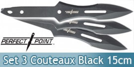 Set 3 Couteaux Black Perfect Point TK-014-6B