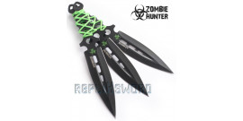Set 3 Couteaux de Lancer Zombie Hunter ZB-075-3