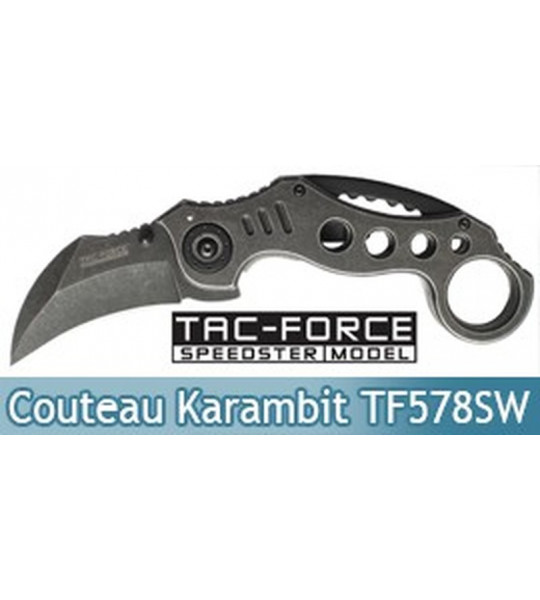 Couteau Karambit Gris Tac Force TF-578SW
