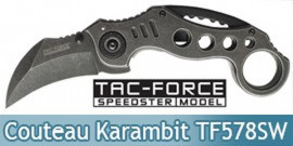 Couteau Karambit Gris Tac Force TF-578SW