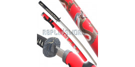 Katana Decoration Red Dragon Epee Sabre