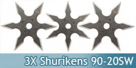 3X Shurikens Ninja Etoile Perfect Point 90-20SW