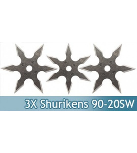 3X Shurikens Ninja Etoile Perfect Point 90-20SW