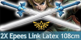 Zelda 2X Epées Link Latex Mousse Excalibur
