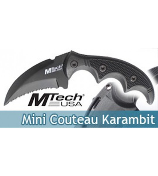 Mini Couteau Karambit Noir MT-20-63BK Master Cutlery