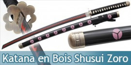 Katana en Bois One Piece Zoro Shusui Replique Epee