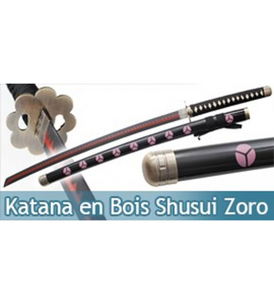 Katana en Bois One Piece Zoro Shusui Replique Epee