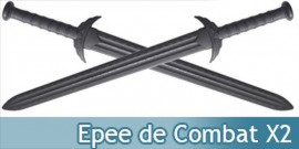 2X Glaive de Combat Romain Polypropylene Epee