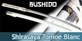 Bushido - Shirasaya Katana Forgé Tomoe Blanc- Maru 1045