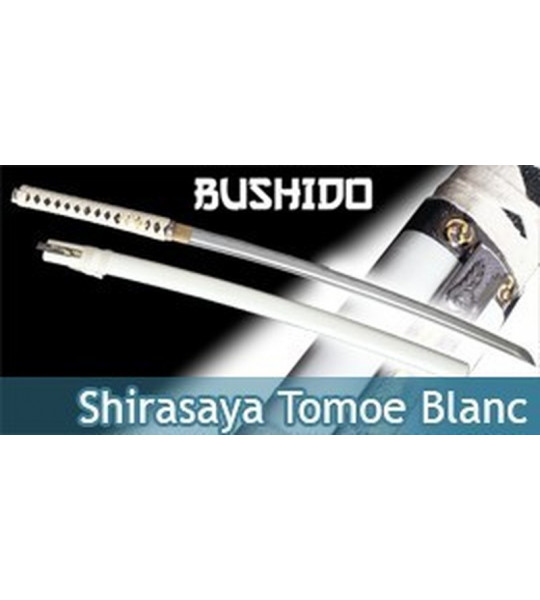 Bushido - Shirasaya Katana Forgé Tomoe Blanc- Maru 1045