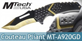 Couteau Pliant Gold Black MT-A920GD Mtech USA