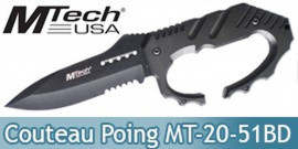 Couteau Poignard Poing Americain Mtech MT-20-51BD