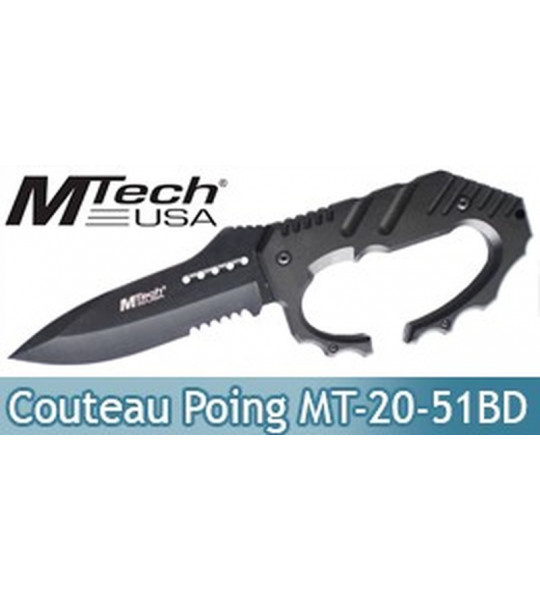 Couteau Poignard Poing Americain Mtech MT-20-51BD